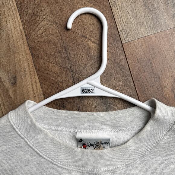 Vintage 90s Disney World Sweatshirt Men's XL Gray Crew Neck Short Sleeve 6252 - Picture 11 of 11